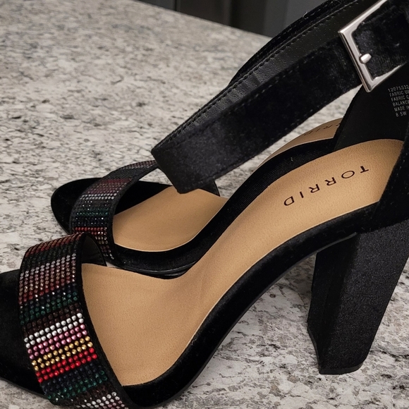 Torrid 8.5 Staci Velvet Rhinestone Heels - Picture 6 of 13